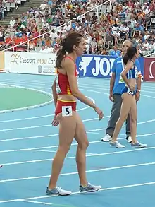 Nuria Fernández (links), Europameisterin von 2010, belegte Rang&nbsp;fünf