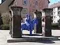 „Reiterstandbild mit Säulenumstellung“ (1992) – Andreij-Sacharow-Platz, Nürnberg