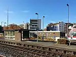 Empfangsgebäude mit Bebauung (2018)