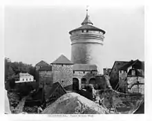 Abriss des Laufer Tors, Ende 19. Jahrhundert