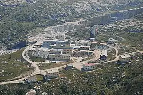 Das Bergwerk Knaben 1966, sieben Jahre vor seiner Stilllegung