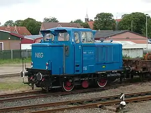 Lok 01 der neg in Niebüll (240 B, neue Führerhausbauform)