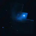 Hochaufgelöste Aufnahme der Spiralgalaxie NGC&nbsp;5135, erstellt mithilfe des Hubble-Weltraumteleskops.