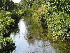 Dachau-Schleißheimer Kanal westlich der Kreuzung mit dem Schwebelbach