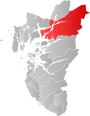 Lage der Kommune in der Provinz Rogaland