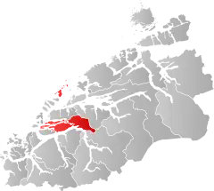 Lage der Kommune in der Provinz Møre og Romsdal