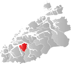 Lage der Kommune in der Provinz Møre og Romsdal