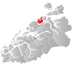 Lage der Kommune in der Provinz Møre og Romsdal
