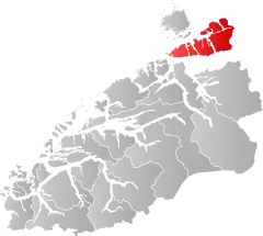 Lage der Kommune in der Provinz Møre og Romsdal