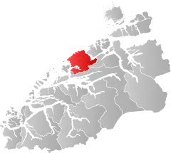 Lage der Kommune in der Provinz Møre og Romsdal