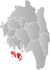 Lage der Kommune in der Provinz Østfold