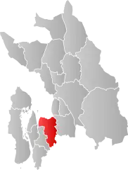 Lage der Kommune in der Provinz Akershus