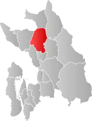 Lage der Kommune in der Provinz Akershus