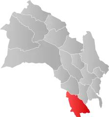 Lage der Kommune in der Provinz Buskerud