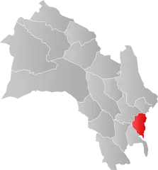 Lage der Kommune in der Provinz Buskerud