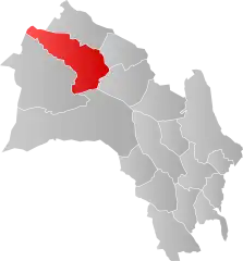 Lage der Kommune in der Provinz Buskerud