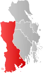 Lage der Kommune in der Provinz Vestfold