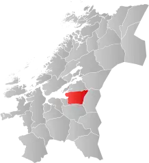 Lage der Kommune in der Provinz Trøndelag