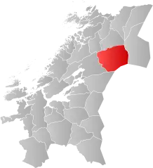 Lage der Kommune in der Provinz Trøndelag