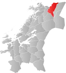 Lage der Kommune in der Provinz Trøndelag