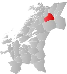 Lage der Kommune in der Provinz Trøndelag