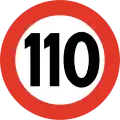 Geschwindigkeitsbegrenzung – 110 km/h