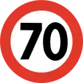 Geschwindigkeitsbegrenzung – 70 km/h
