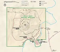 Karte der Wyoming Highway 110