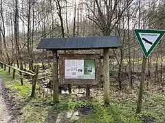 Info-Tafel am Amphibienlaichgebiet im Eschbachtal