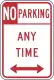 Nicht parken – zu jeder Zeit (Bundesstaat New York)
