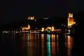 Nachtansicht auf Oberwesel am Rhein