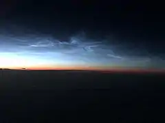 Während eines Transatlantikflugs aufgenommen