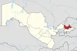 Lage der Provinz Namangan in Usbekistan