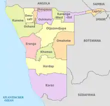 Provinzen Namibia
