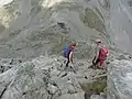 Abstieg am Nordgrat zur Edelrauthütte