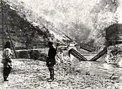 Die mittlerweile dritte Brücke wurde im Zweiten Weltkrieg wiederum zerstört