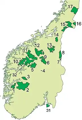 Die Nationalparks in Südnorwegen (Der Rondane hat Nummer 6)
