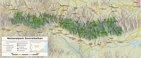 Karte des Nationalparks