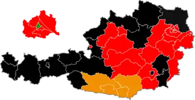 Wahlkreisergebnisse bei der Nationalratswahl 2008 nach dem Endergebnis (mit Wahlkarten und Briefwahl)