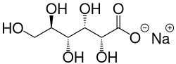 Strukturformel von Natriumgluconat