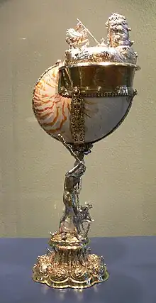 Nautilus-Pokal, Spende von Lorenz Spengler, (Schatzkammer Museum zu Allerheiligen Schaffhausen)