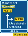 K9: Umleitung auf einen anderen Weg, auf einer Landstraße
