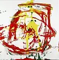 Negine 002, Fingerfarben auf Leinwand, 50 × 50 cm, 2021
