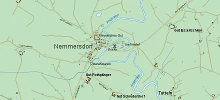 Karte von Nemmersdorf und Umgebung