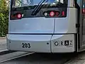 Neue Logos von Variobahn 203 am Heck.