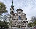 Westfassade der Neuen Pfarrkirche St. Margaret