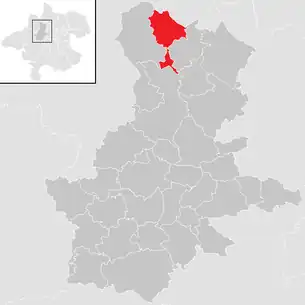 Lage der Gemeinde Neukirchen am Walde im Bezirk Grieskirchen (anklickbare Karte)