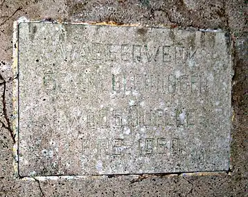 Gedenktafel an der Brunnenstube der Woogquelle