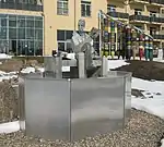 Fontane-Skulptur und „Fontanewortspiel“ in Neuruppin