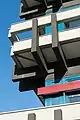 Details und Farbschema der Fassade